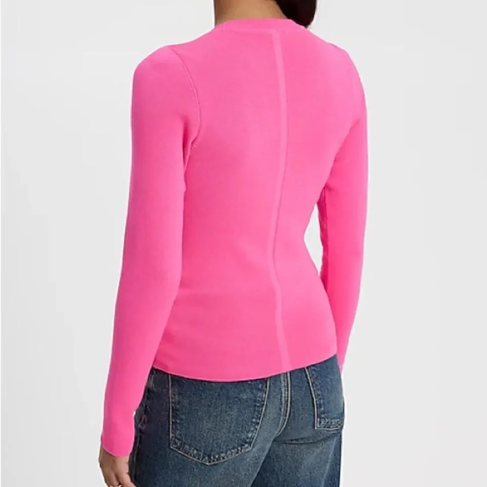 Express Silky Soft Fitted Crew Neck Sweater Berry XL NWT IN PACKAGE